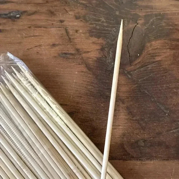 14" Bamboo Barbecue, Kebob, Fondue & Marshmallow Stick Skewers - Picture 2 of 6